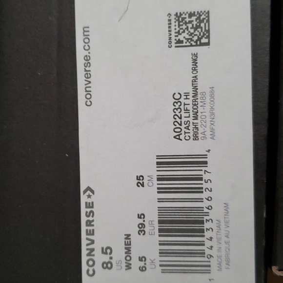 Converse CTAS Lift Platform Tonal Embroidery Womens Sz: A02233C - Picture 15 of 15